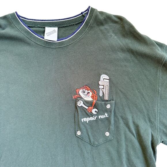 Vtg 1990s Warner Bros Studio Store “Repair Nut” Looney Tunes Taz Tee XL - Picture 2 of 9